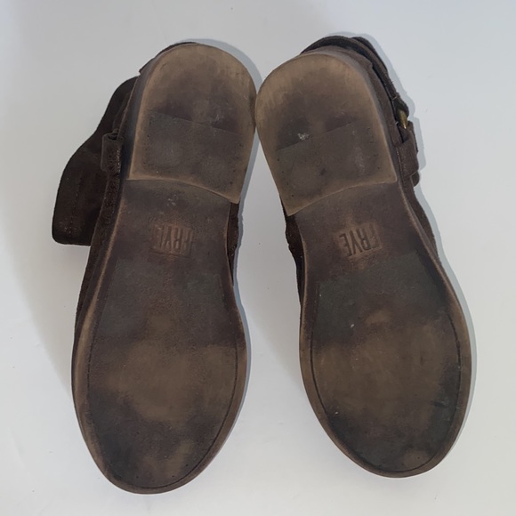 FRYE Kids Youth Sz. 3 Harness Brown Boots Side Zip Shoes Low Top.Good condition. - Picture 14 of 16